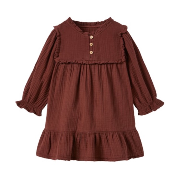 Zara Ruffled Textured Dress - Picture 1 of 4
